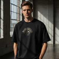 T-shirt Oversize Homme Personnalisé avec Logo Strass Streetwear en Polyester Tricoté Épais Délavé Style Vintage Épaules Tombantes Motif Graphique