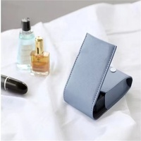 Pochette pour rouge à lèvres liquide en cuir personnalisée brillant à lèvres sac à main mallette de rangement avec miroir fente pour carte