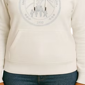 Sudadera con Capucha Blanca para Mujer, con Logotipo Redondo Transparente, Informal, de Manga Larga, para Uso Diario, Ropa Cómoda para el Estilo de Vida - Product Image 5