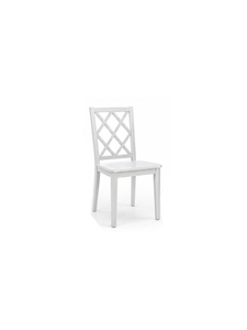Silla de Comedor Tradicional Reclinable de Madera Impermeable con Respaldo de Celosía y Asiento Curvo para Muebles de Comedor de Apartamento - Product Image 1