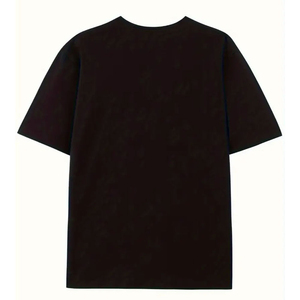 Men's Black Cartoon Cat <b>Cloud</b> Printed T-Shirt Short Sleeve O-<b>Neck</b> Casual 100% Cotton Regular Fit Jersey Fabric - Product Image 2