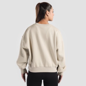 Custom Wholesale Winter <b>Plus</b> <b>Size</b> Women Casual <b>Lounge</b> <b>Set</b> Solid Crew Neck Sweatshirt & Flare Pants Two Piece Outfit - Product Image 4