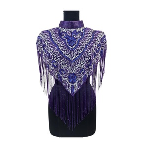 2026 Women's Handmade 100% Cotton Sequin Cape Dress High Quality <b>Lace</b> Bead Decoration Fashion Wholesale Price Export Supports - Product Image 1