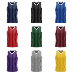 ผู้ผลิตเสื้อบาสเก็ตบอลแบบซับลิเมชั่นตามสั่ง เสื้อตาข่ายระบายอากาศแบบไม่มีแขนพร้อมการพิมพ์สีเต็มรูปแบบ - Product Image 5