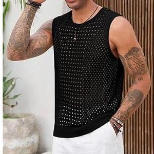 เสื้อยืดตาข่ายผู้ชายดีไซน์ล่าสุด เสื้อแขนกุดสำหรับออกกำลังกาย ระบายอากาศได้ดี ทรงหลวม เหมาะสำหรับฟิตเนส เสริมสร้างกล้ามเนื้อ เสื้อสไตล์ดิสเทรส - Product Image 3