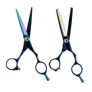 Ciseaux de coiffure professionnels en acier inoxydable de 6 pouces avec 28 dents pour barbier, salon de coiffure, logo personnalisé OEM - Product Image 1