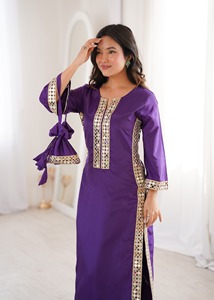 Salwar Kameez Tradicional Hindú y Pakistaní con Bordado de Espejos, para Cualquier Ocasión, Ropa Elegante para Mujer a Bajo Precio - Product Image 6