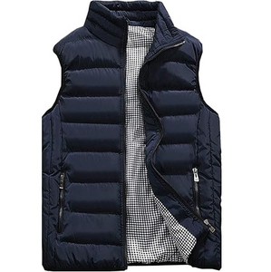 Top Quality Zipper Pocket Windproof Sleeveless Jacket Custom logo <b>Men</b> Golf Puffer Down <b>Vest</b> Bubble Puffer <b>Vest</b> - Product Image 3