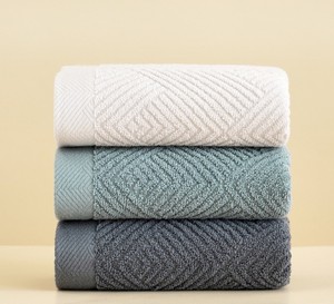 Serviettes de toilette en coton de haute qualité confortables, ensembles de serviettes de bain pour la maison avec logo personnalisé - Product Image 4