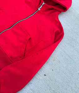 Nouvel ensemble de survêtement deux pièces avec sweat à capuche court en strass et pantalon fluide pour hommes et femmes, broderie de logo personnalisée, tenue d'hiver - Product Image 5