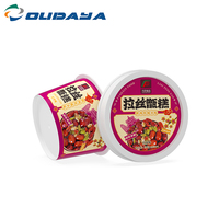 OUDAYA-vaso de plástico reciclable para yogurt, taza de yogur con cuchara, de grado alimenticio, ecológico, PP