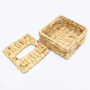 Caja de Almacenamiento Artesanal de Jacinto de Agua y Seagrass Natural de Vietnam, Modelo SD4136A-1NA de Artex Dong Thap - Product Image 3