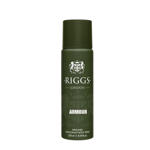 Desodorante en Aerosol Riggs London Body Spray Armour 250ml con Frambuesa y Bergamota para Hombre - Product Image 1