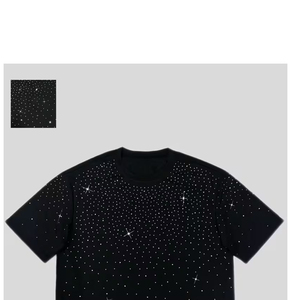 Men <b>Black</b> O Neck Short Sleeve <b>T</b> <b>Shirt</b> Regular Fit Casual Dot Pattern Glitter Print Knitted Design men <b>black</b> <b>t</b> <b>shirt</b> o neck <b>t</b> - Product Image 2