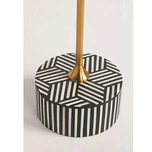 โต๊ะลิ้นชักฝังกระดูก ILAHI พร้อมขาตั้งทองเหลือง ดีไซน์ทันสมัย ตกแต่งด้วยหินอาเกต จัดเก็บได้สามชั้น เฟอร์นิเจอร์พกพาสำหรับบ้าน - Product Image 1