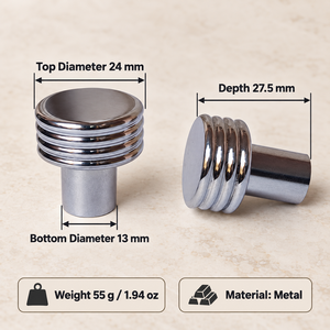 SHUBHAM Modern Round Metal Cabinet Knob with Multi-Ring Design for Drawer Wardrobe <b>Cupboard</b> and Furniture - Product Image 4