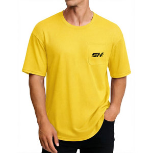 เสื้อยืดออกกำลังกายผู้ชายสีเหลืองสดใส ไซส์ใหญ่ สไตล์วินเทจ ใส่ได้ทั้งในและนอกบ้าน ราคาประหยัด พร้อมบรรจุภัณฑ์ที่ปรับแต่งได้ - Product Image 1