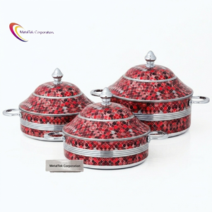 Luxury Casserole Hot Pot Insulated Food Warmer Stainless Steel Tableware Serveware for Home Hotel Restaurants Serving Dish Pots - Product Image 2