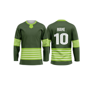 Maillot de hockey sur glace personnalisé en polyester/coton, sublimation intégrale, grandes tailles, motif uni, toutes saisons, emballage OEM - Product Image 3
