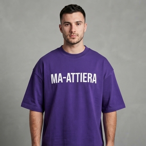 Men's T Shirt <b>Purple</b> Graphic Print Crew Neck Short Sleeve Oversized Fit Casual Streetwear <b>Tshirt</b> Clothes T Shirt - Product Image 1