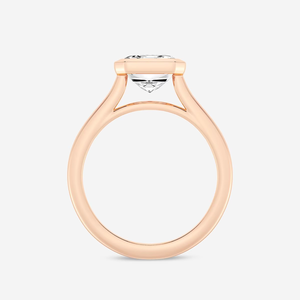 Elegante Anillo de Compromiso con Diamante Cultivado en Laboratorio, Corte Esmeralda, 5CTW, Estilo Solitario con Bisel, Anillo de Propuesta Moderno, Joyería Fina para Mujer - Product Image 2