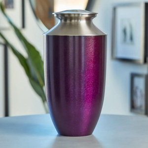 Urne funéraire bleu océanique avec texture ondulée superposée, forme de goutte distinctive, porte-cendres commémoratif, décoration funéraire pour la maison - Product Image 4