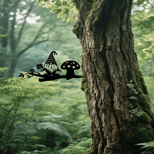 Adornos de Jardín para Exteriores CIFbuy, Siluetas de Metal Negro Vintage Encantadas, Elfos de Cuento de Hadas, TikTok para Temu, Decoración para Patio y Jardín - Product Image 2