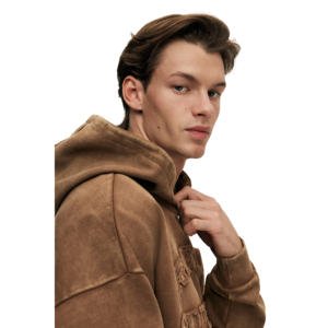 Nouvel arrivage : Sweat à capuche imprimé personnalisé en molleton 100 % coton, idéal pour l'hiver, avec impression sérigraphiée, teint uni, pour homme - Product Image 4