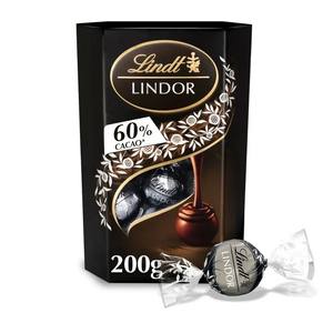 Trufas de Chocolate Negro Lindtt Lindor 60%, 200g, Chocolate Suizo Premium, Centro Cremoso, Caja de Regalo Gourmet, Suministro al por Mayor - Product Image 1