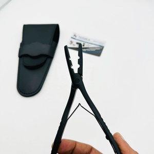 คีมต่อผมสแตนเลสแบบยั่งยืน สำหรับเปิดรูใส่ลูกปัด  สีดำด้านเคลือบ - Product Image 3