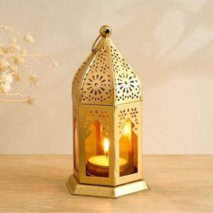 Farolillos de hierro pequeños, color blanco oxidado, para velas, con impresión personalizada, para decoración navideña del hogar, venta al por mayor. - Product Image 3