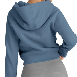 Sweat-shirts à capuche entièrement zippés pour femmes, qualité supérieure, mélange de coton, logo personnalisé, marque privée, fournisseur de vêtements OEM ODM, personnalisé pour hommes - Product Image 3