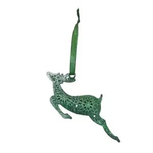 Adorno Colgante de Corazón Rosa con Brillantina, Decoración Metálica Brillante para Árbol de Navidad, Decoración Romántica y Festiva para el Hogar, Pieza de Regalo - Product Image 6