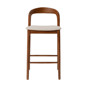 Wooden <strong>Bar</strong> <strong>Stools</strong> Counter Height <strong>Stool</strong> Barstools <strong>Bar</strong> Chairs Fabric Upholstered with Curved Backrest Footrest for Kitchen Island - Product Image 1