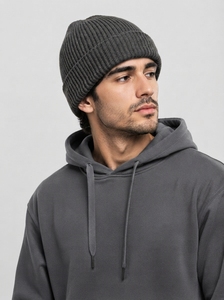 <b>Men</b> Plain <b>Winter</b> Beanie <b>Cap</b> Soft Knitted Warm Stretch Hat Comfortable Everyday Outdoor Sports Travel Casual Headwear - Product Image 3