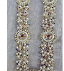 Guirlande de perles Mala faite à la main avec pendentif en pierre pour la décoration de mariage Pooja et l'usage spirituel - Product Image 3