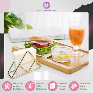 Eye Catching Wire Design Highest Selling Napkin <b>Tissue</b> Paper <b>Holder</b> for <b>Kitchen</b>, Table & Home Decor Usage from Indian Seller - Product Image 6