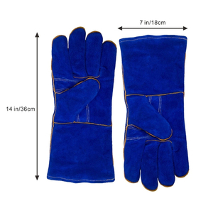 Guantes de soldadura de cuero duradero con puño recto y textura, de nuevo diseño, la mejor calidad de material, para hombre, precio al por mayor. - Product Image 5