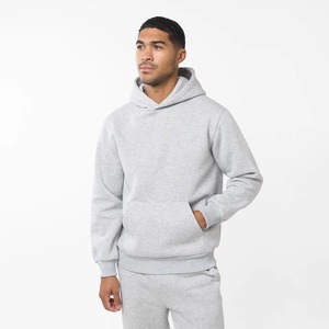 Chándal Gris con Capucha para Hombre, Manga Larga, Color Sólido, Transpirable, Informal, para Otoño, Corte Regular, Bolsillos Laterales, Cintura Elástica - Product Image 2
