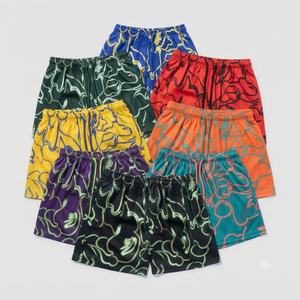 Producto de moda, conjunto deportivo corto de verano para hombre, pantalones cortos de malla estampados, pantalones cortos deportivos para hombre, pantalones cortos casuales. - Product Image 6