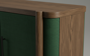 Aparador Moderno de 2 Puertas de Madera Maciza de Roble para Sala de Estar - Almacenamiento Ecológico con Diseño Minimalista - Product Image 2