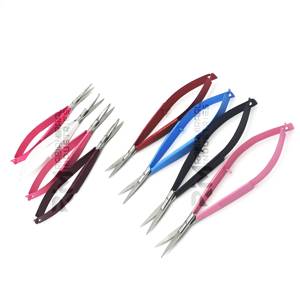 8 Tijeras de Acero Inoxidable con Recubrimiento en Polvo de 8 Colores Diferentes, Tijeras de Bordado con Resorte, Extra Afiladas, Rectas Rusas - Product Image 4