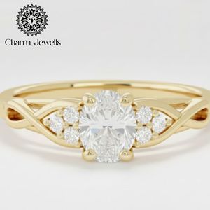 Anillo de Compromiso de Plata para Mujer Charm_Jewells con Moissanita de Corte Cojín y Engaste de Garras, Estilo Clásico, Certificado IGI, 3 GM - Product Image 3
