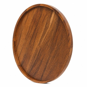 Bandeja de Servir de Madera Hecha a Mano, Bandeja Decorativa de Madera de Acacia para Té, Café, Mesa de Cocina, Mesa de Comedor, Desayuno - Product Image 4