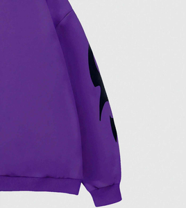 Sweat à capuche unisexe oversize sans doublure, design personnalisé sérigraphié, hiver, style streetwear, fermeture éclair, en molleton bouclette 100% coton - Product Image 3