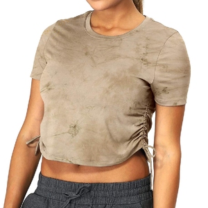 T-shirt court tendance pour femme – Tenue de sport élégante en tissu respirant – Confortable pour le fitness et le quotidien - Product Image 4