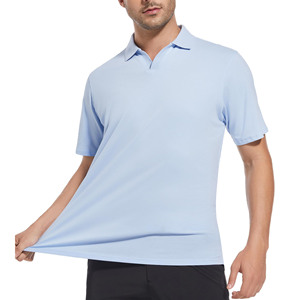 Chemises polo en coton à manches courtes, tricotées, avec logo personnalisé, vente en gros, haute qualité, pour le golf en plein air, pour hommes - Product Image 1