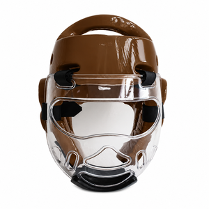 Protector de Cabeza Duradero SULTAN BOXING, Casco Deportivo Protector Facial Transparente para Adultos Unisex, Material de PC, Cierre de Gancho y Bucle, Cuero - Product Image 3