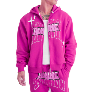 Chándal con cremallera y estampado Puff Print para hombre, de buen fabricante, con personalización OEM, muy vendido y de última tendencia. - Product Image 6