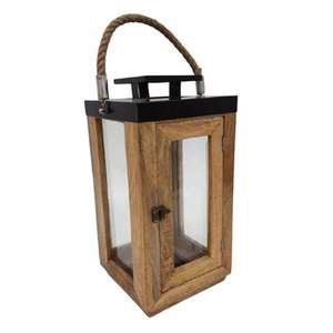 Farol de estilo rústico, el más vendido, nuevo, para el hogar, villas, iluminación de suelo y mesa, uso decorativo, portavelas de metal. - Product Image 3